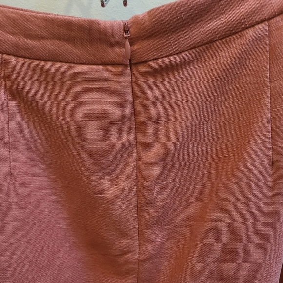 Aritzia - Wilfred Patio Linen High Waisted Mini Skirt - in Coral - Size 12 - Picture 6 of 9